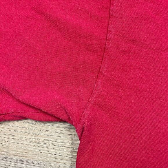 Vintage Adidas Shirt Mens Large Red 90s Spell Out Sports Y2K Basic - Picture 3 of 10